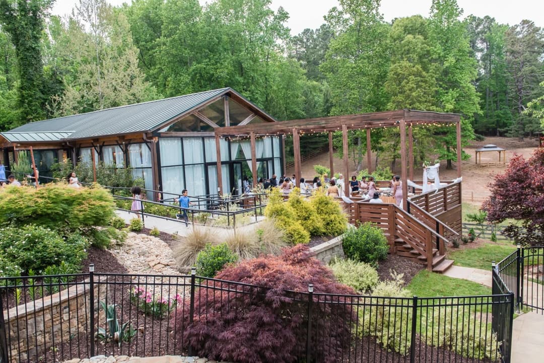 Three Birches micro wedding venue exterior with gardens